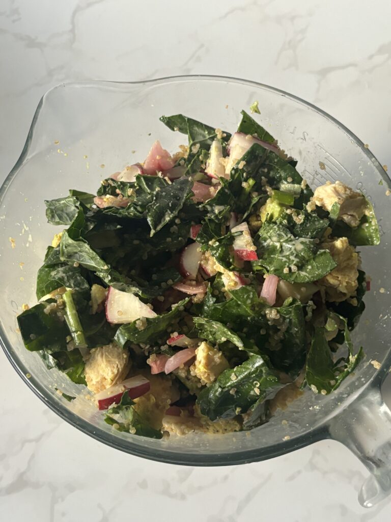 tahini kale chicken salad